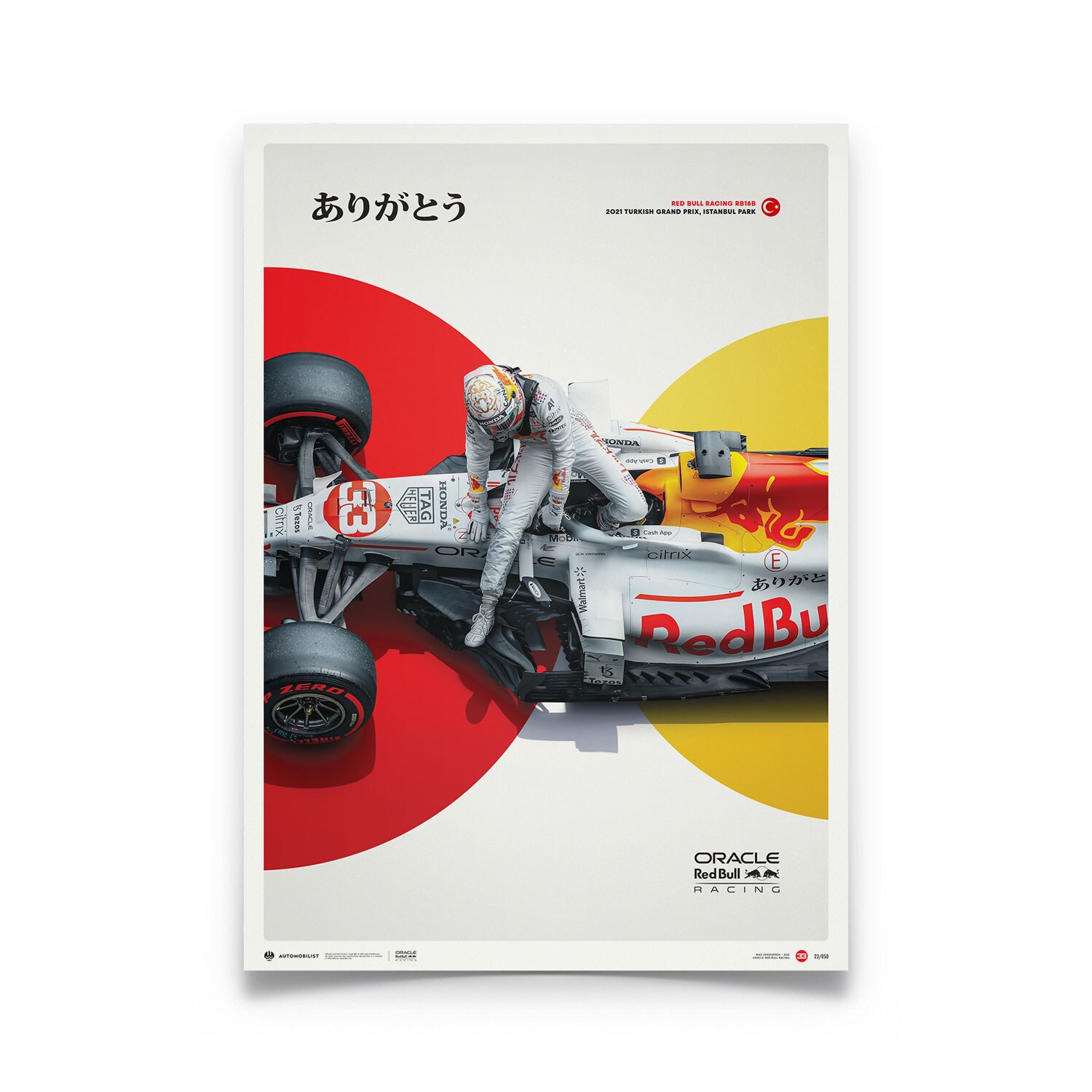 Red Bull Racing - The White Bull - Honda Livery - Turkish Grand Prix - 2021 Limited Edition Poster