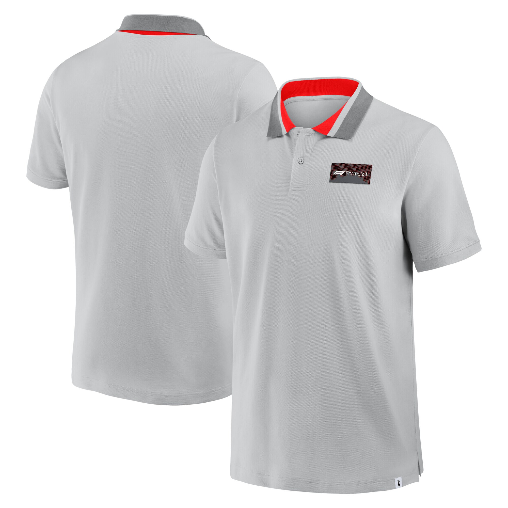 Formula 1 Lifestyle Tipped Pique Polo - Grey