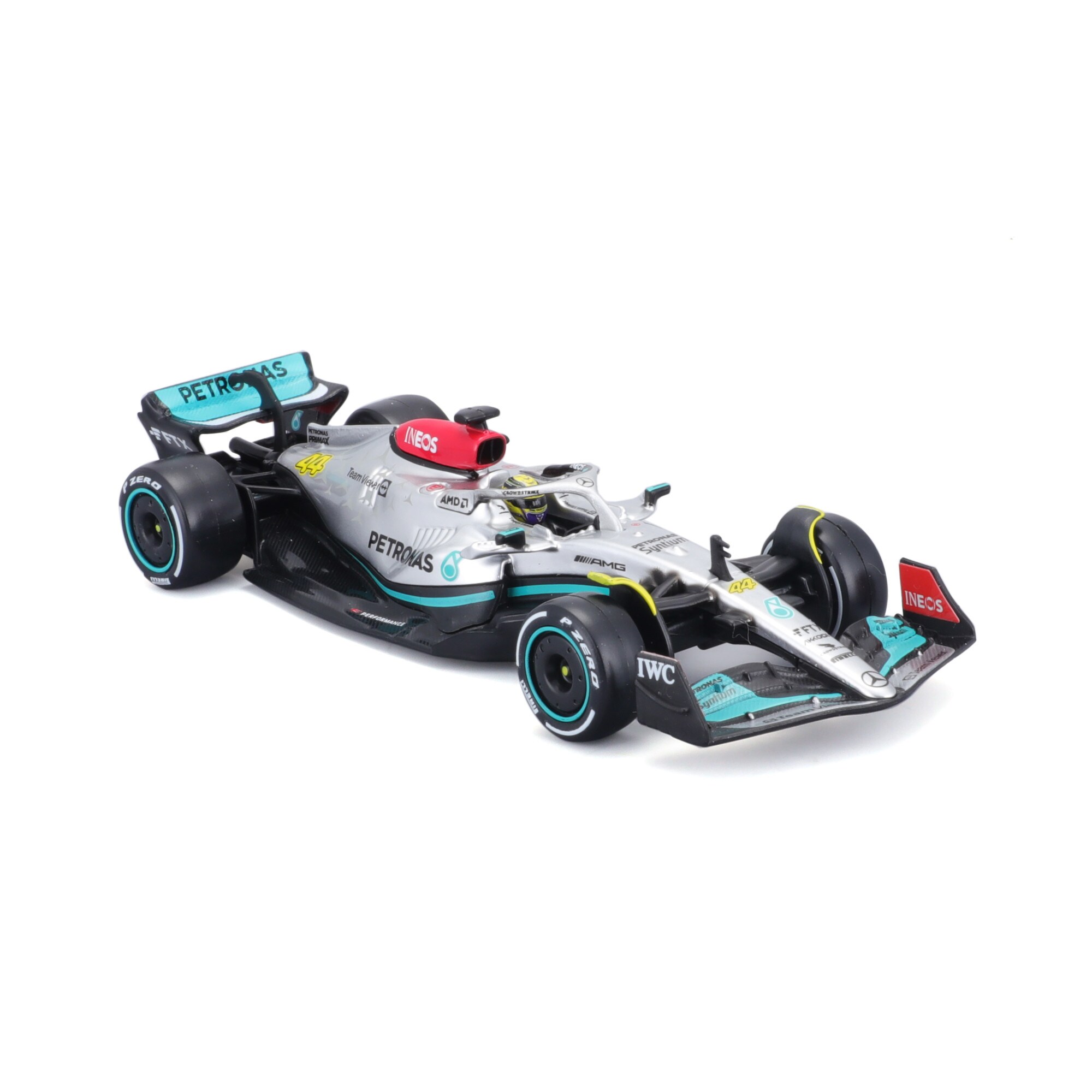 Mercedes 2022 W13 E Performance No.44 - Lewis Hamilton 1:43 Model with Figure