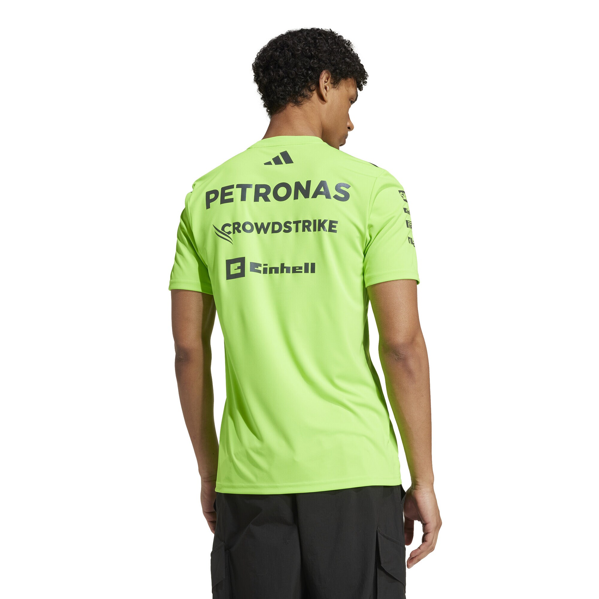 Mercedes AMG Petronas adidas F1 2025 Team Set Up T-Shirt - Lime