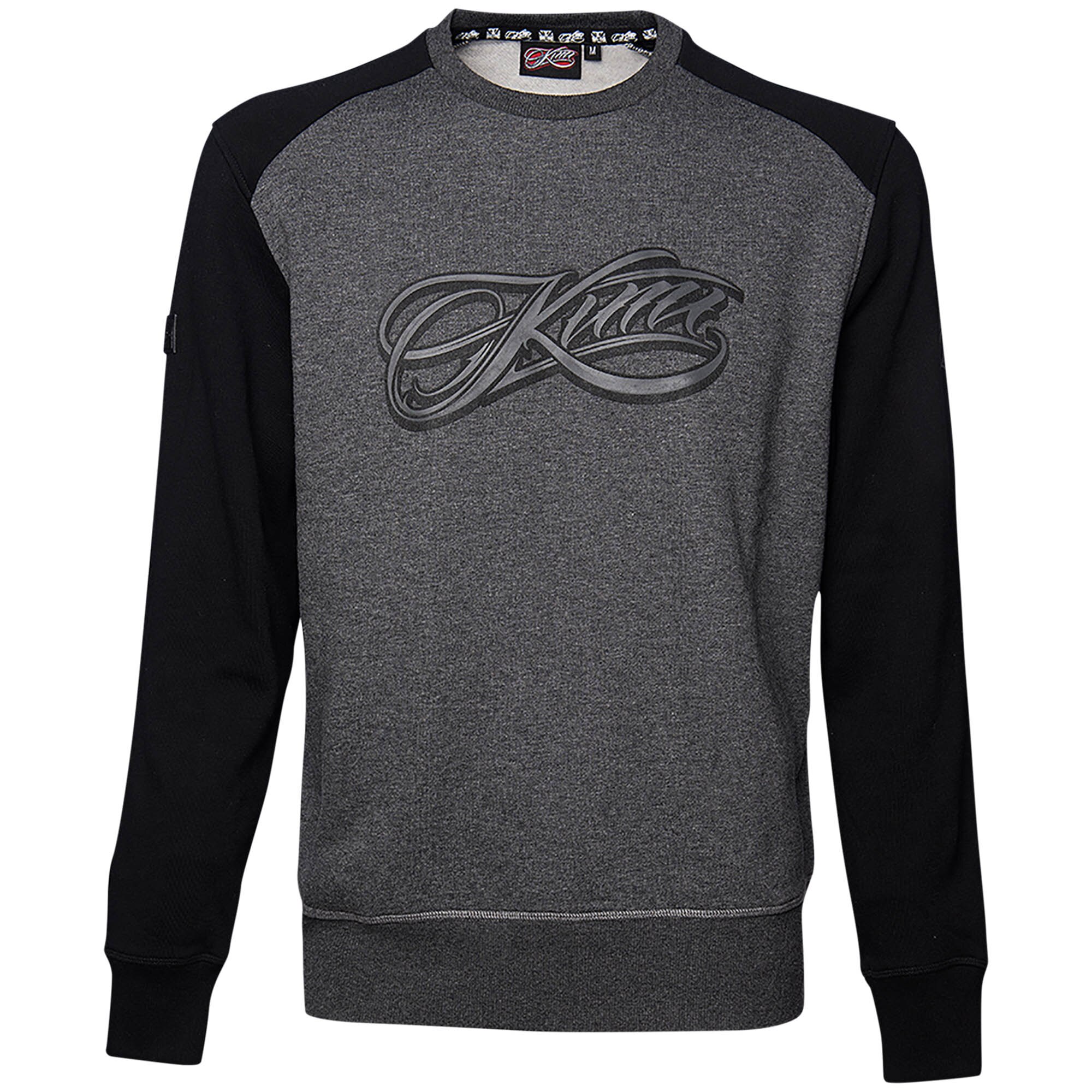Kimi Script Logo Raglan Sweater - Black/Grey