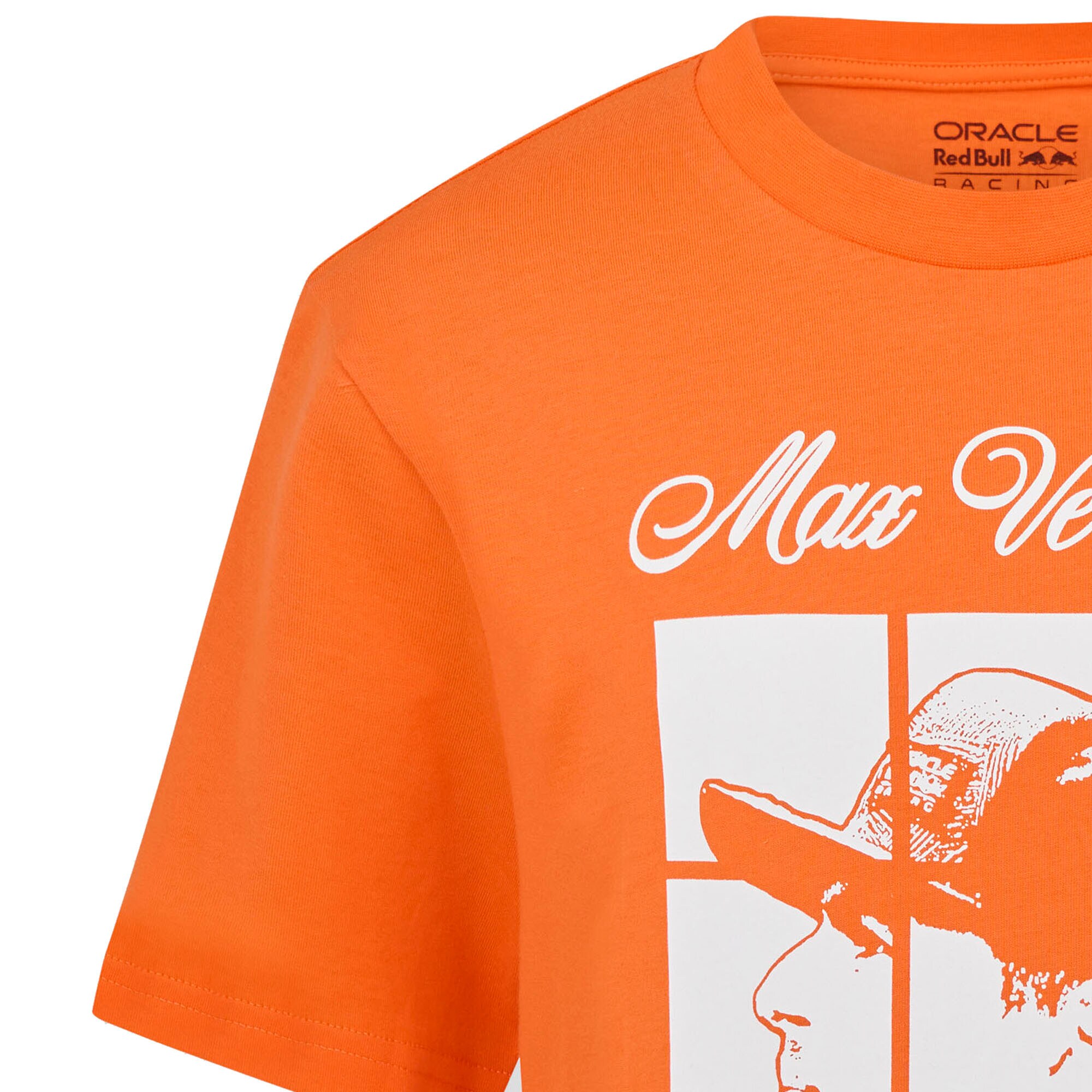 Red Bull Racing Max Verstappen Puzzle Driver T-Shirt - Orange - Kids