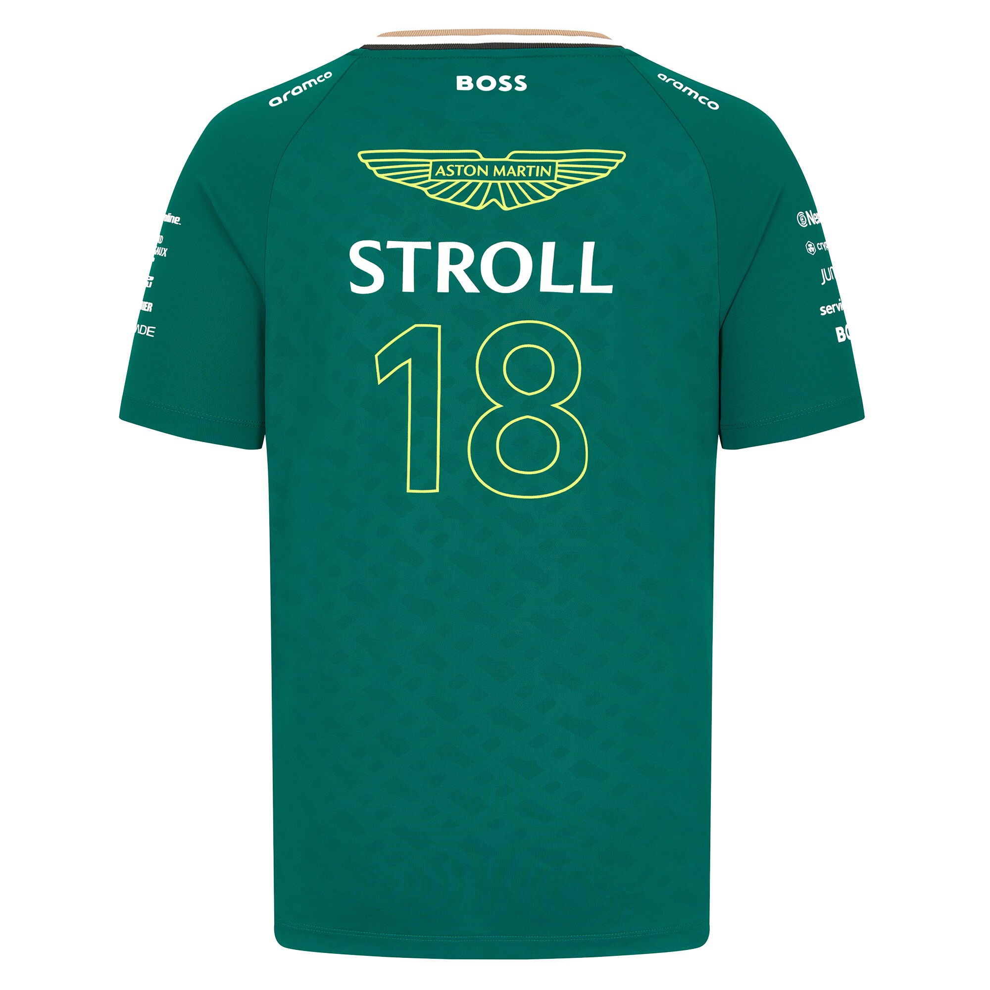 Aston Martin Aramco F1 2024 Lance Stroll Team Driver T-Shirt - Kids