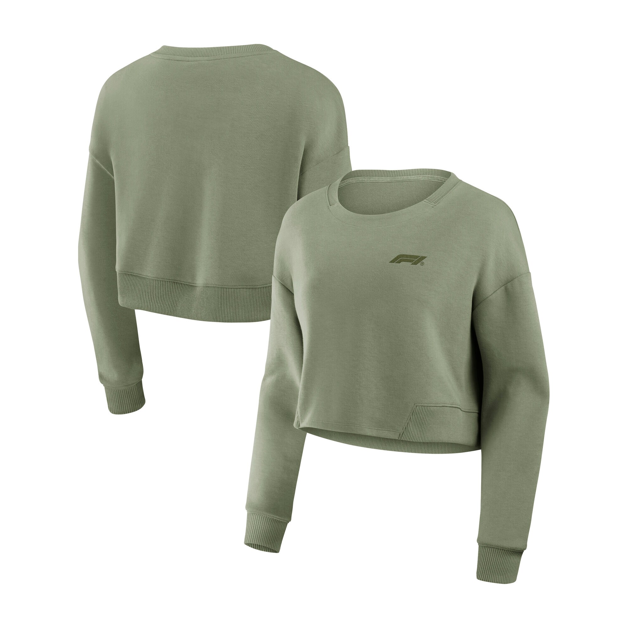 Formula 1 Elevated Gym Crew Sweatshirt - Pale Olive - Womens