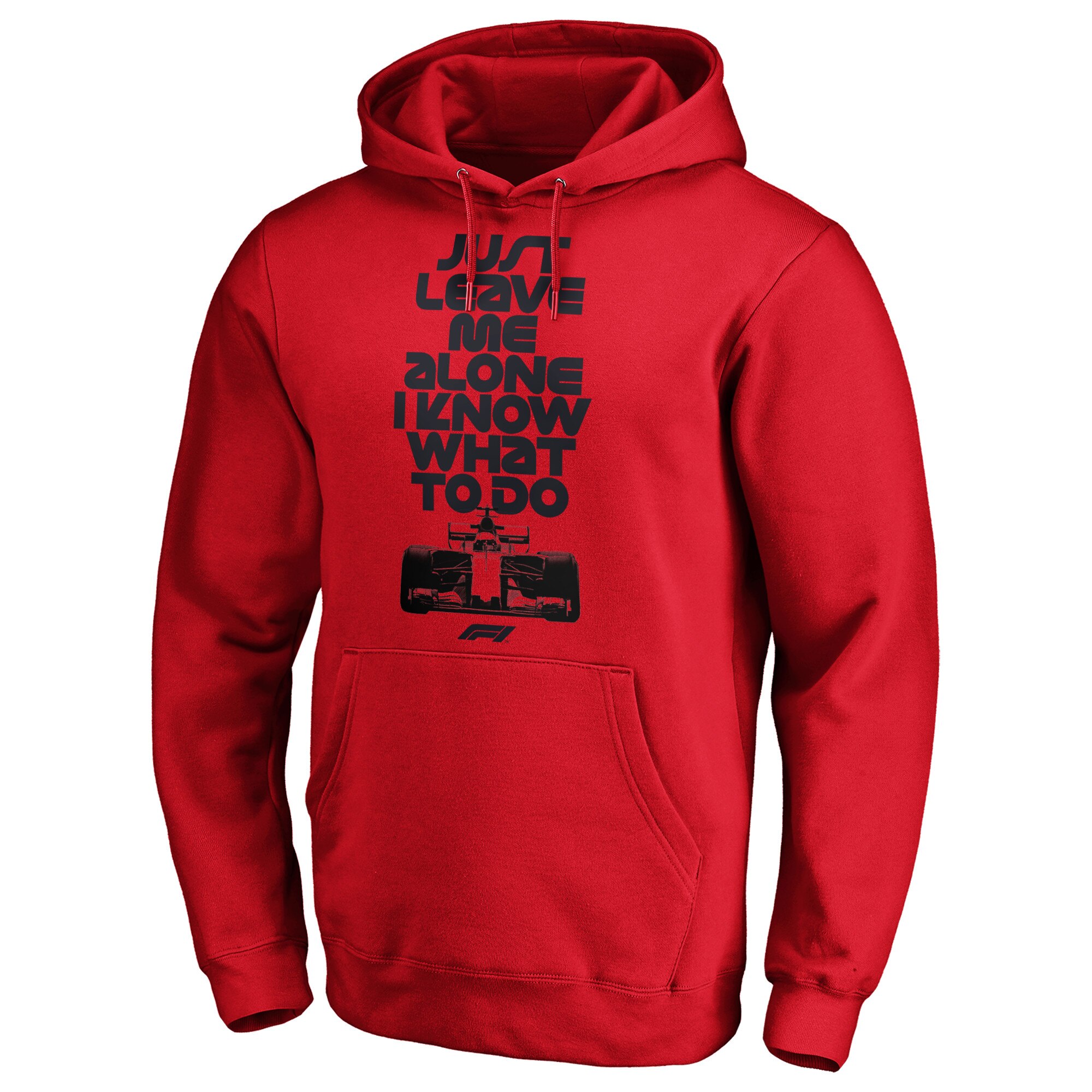 Formula 1 Just Leave Me Alone Graphic Hoodie - Red