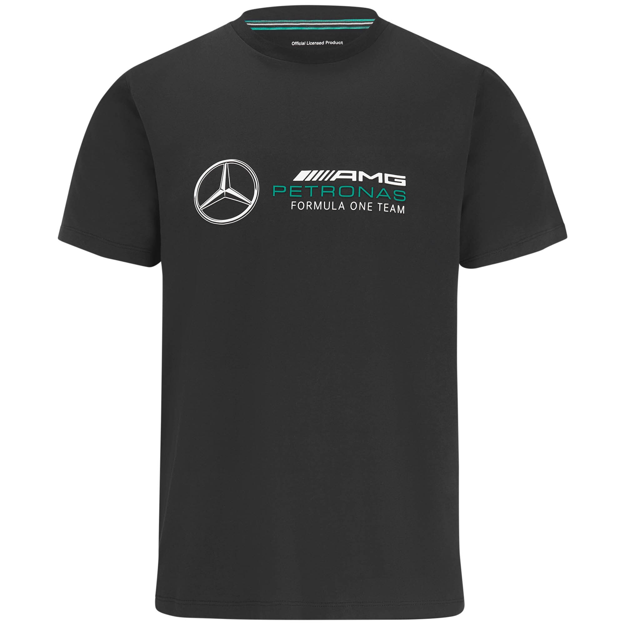 Mercedes AMG Petronas F1 Large Logo T-Shirt - Black - Unisex