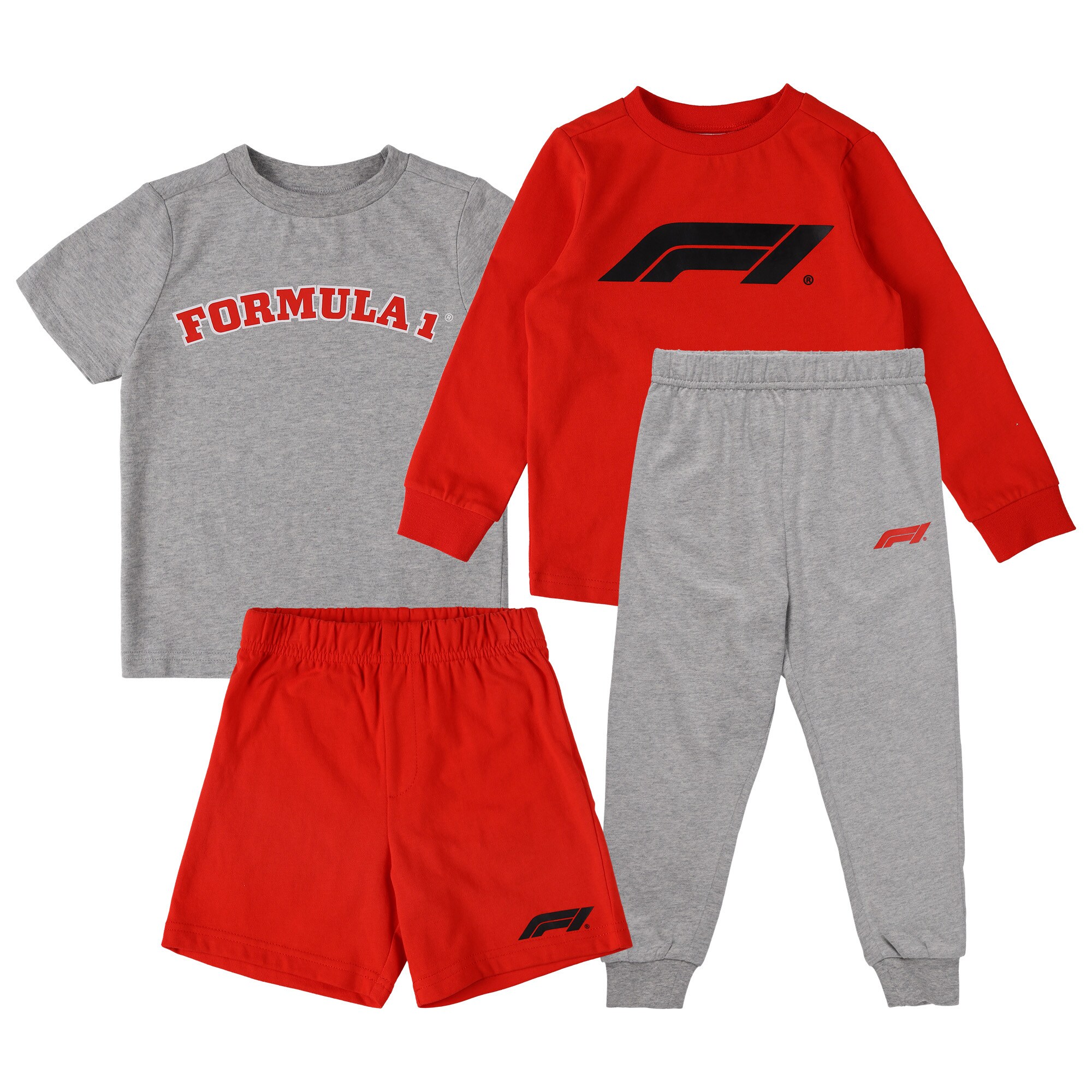 Formula 1 2 Pack Mix and Match Pyjamas - Kids