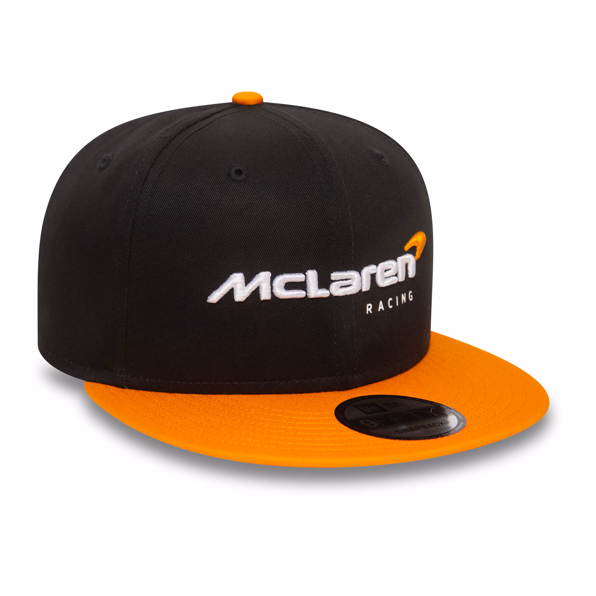 McLaren New Era 9FIFTY Essentials Pre Curve Cap - Black / Papaya