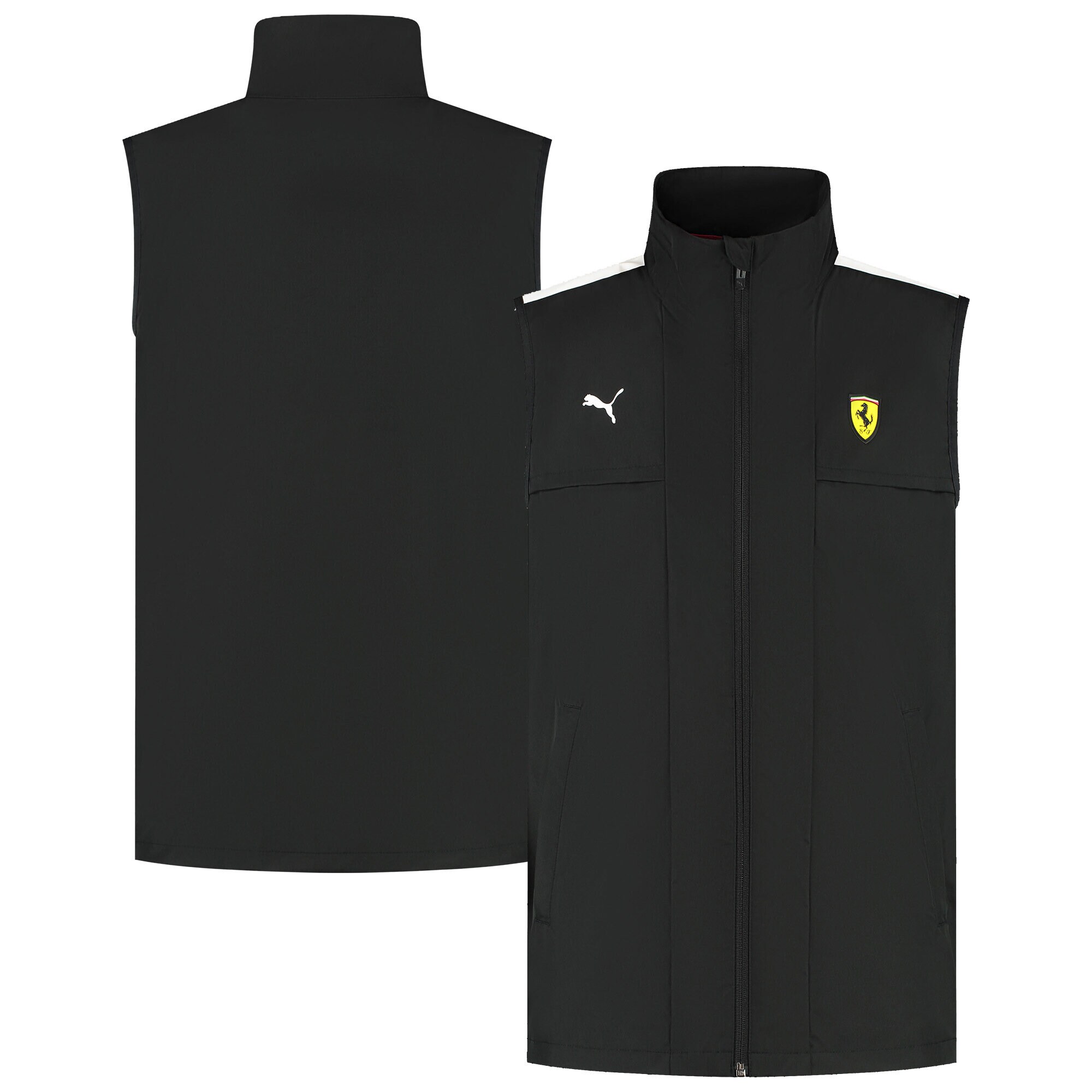 Scuderia Ferrari 2025 Puma Lightly Padded Gilet - Black