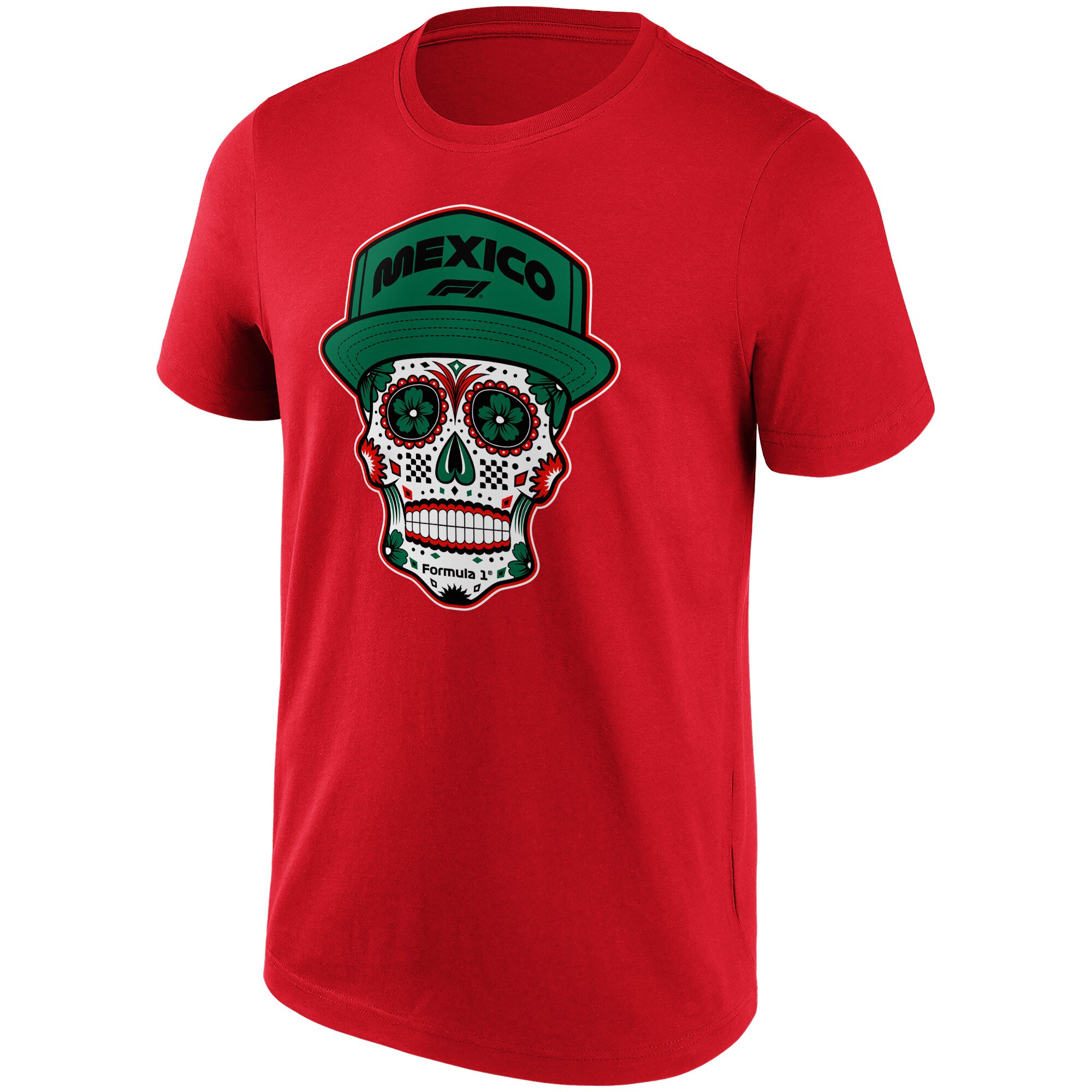 Formula 1 Mexico Skull Graphic T-Shirt - Red