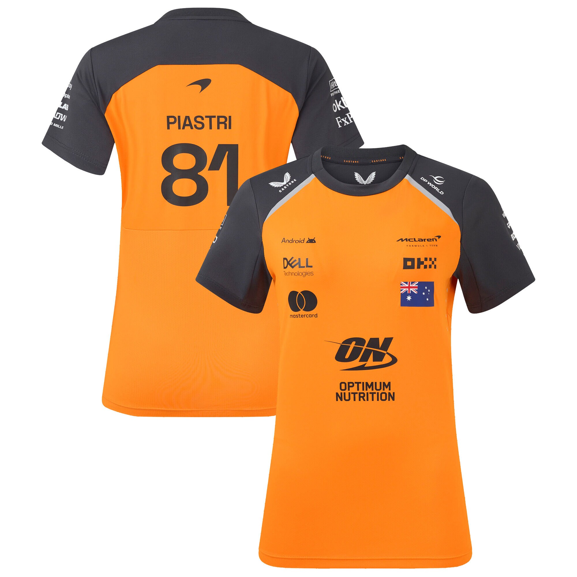 McLaren 2025 Team Oscar Piastri Driver Set Up T-Shirt - Autumn - Womens