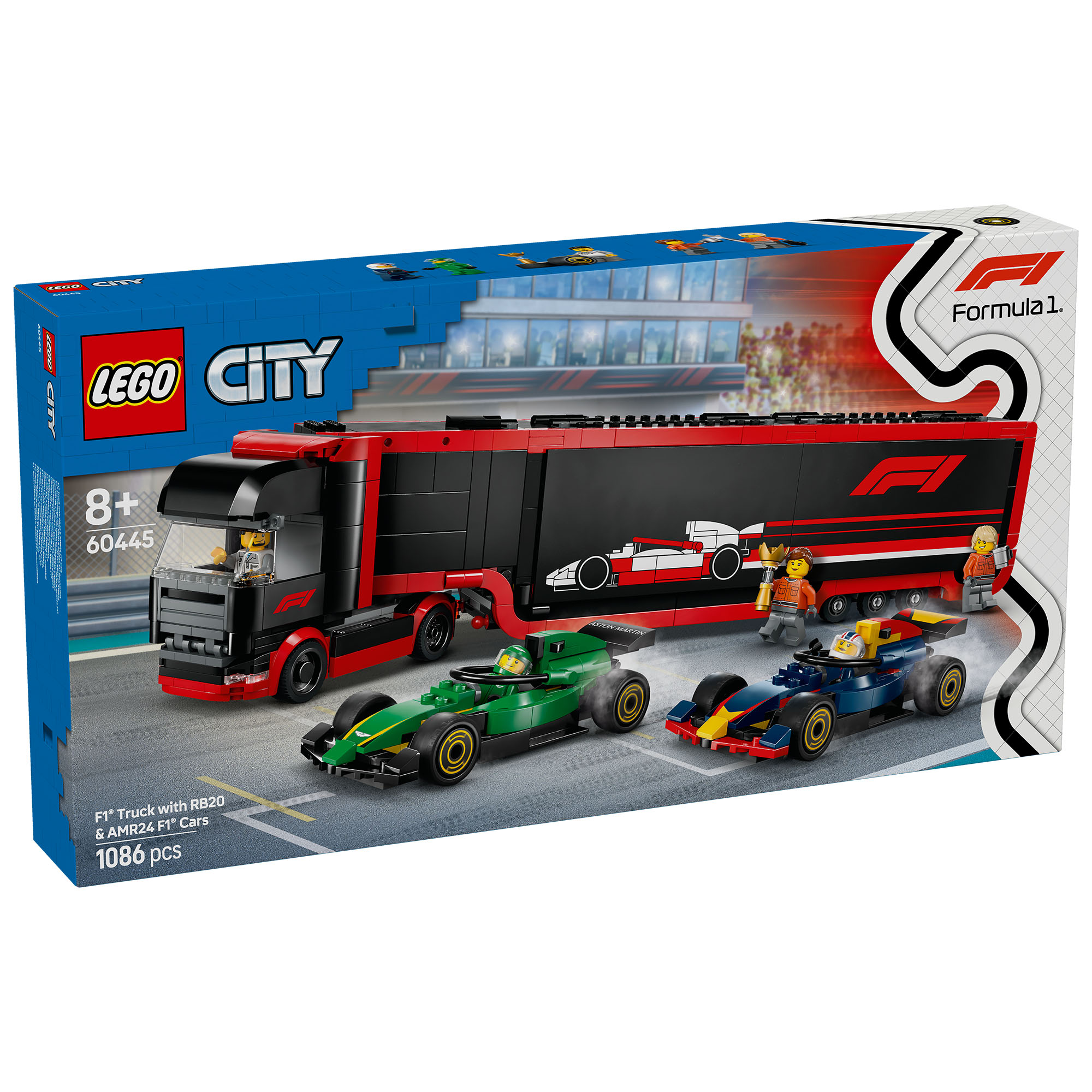 F1® LEGO® Truck with RB20 & AMR24 F1® Cars