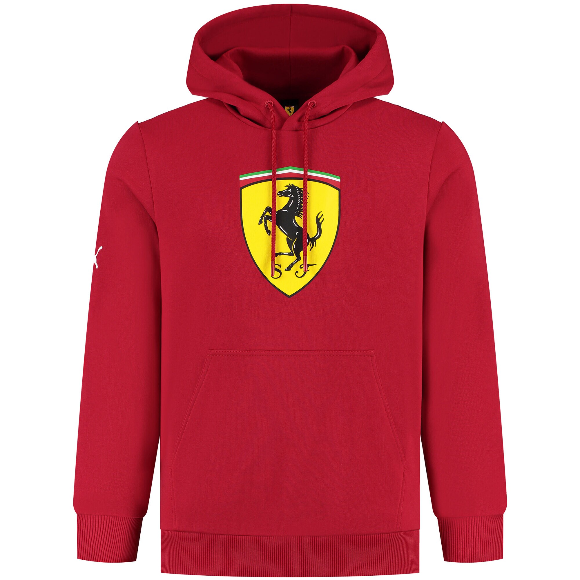Scuderia Ferrari Puma Large Shield Hooded Sweat - Red