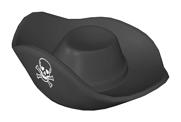 Kapelusz kapitana piratów. nadruk