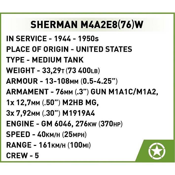 Sherman M4A2E8(76)W