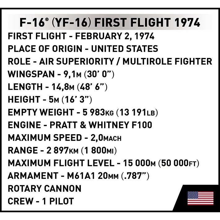 F-16 (YF-16) First Flight 1974