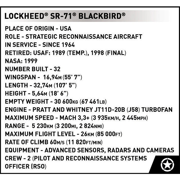 Lockheed SR-71 Blackbird
