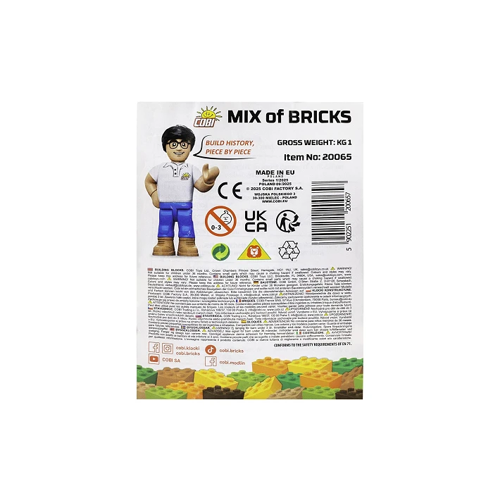 Mix klocków konstrukcyjnych 1 kg - worek