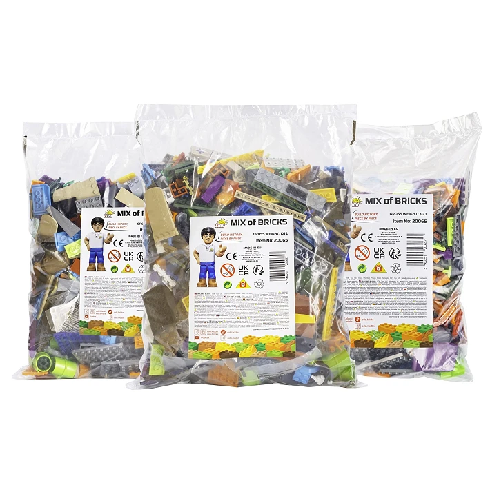 Mix klocków konstrukcyjnych 1 kg - worek