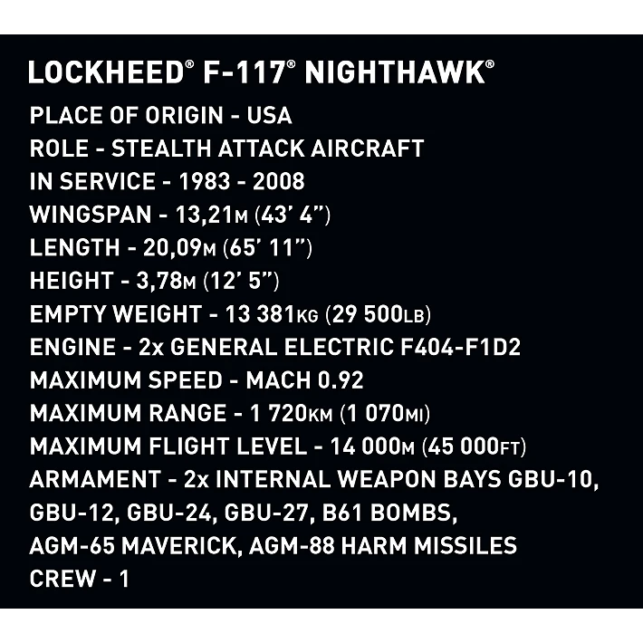 Lockheed F-117 Nighthawk - Edycja Limitowana