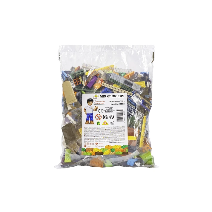 Mix klocków konstrukcyjnych 1 kg - worek