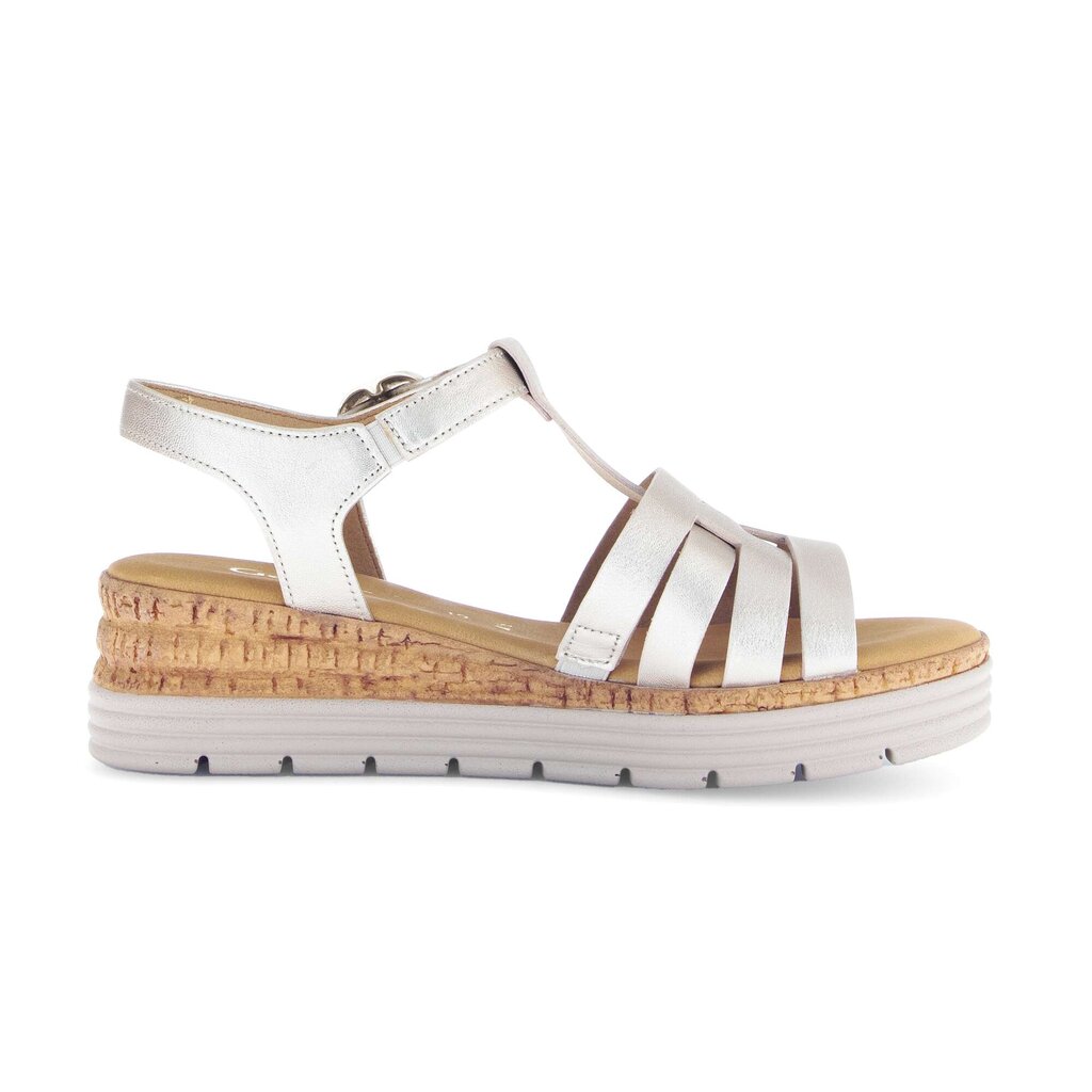 Sandal met riempjes goud