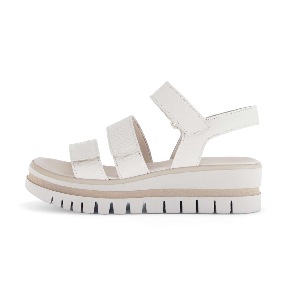 Sandale met plateauzool beige