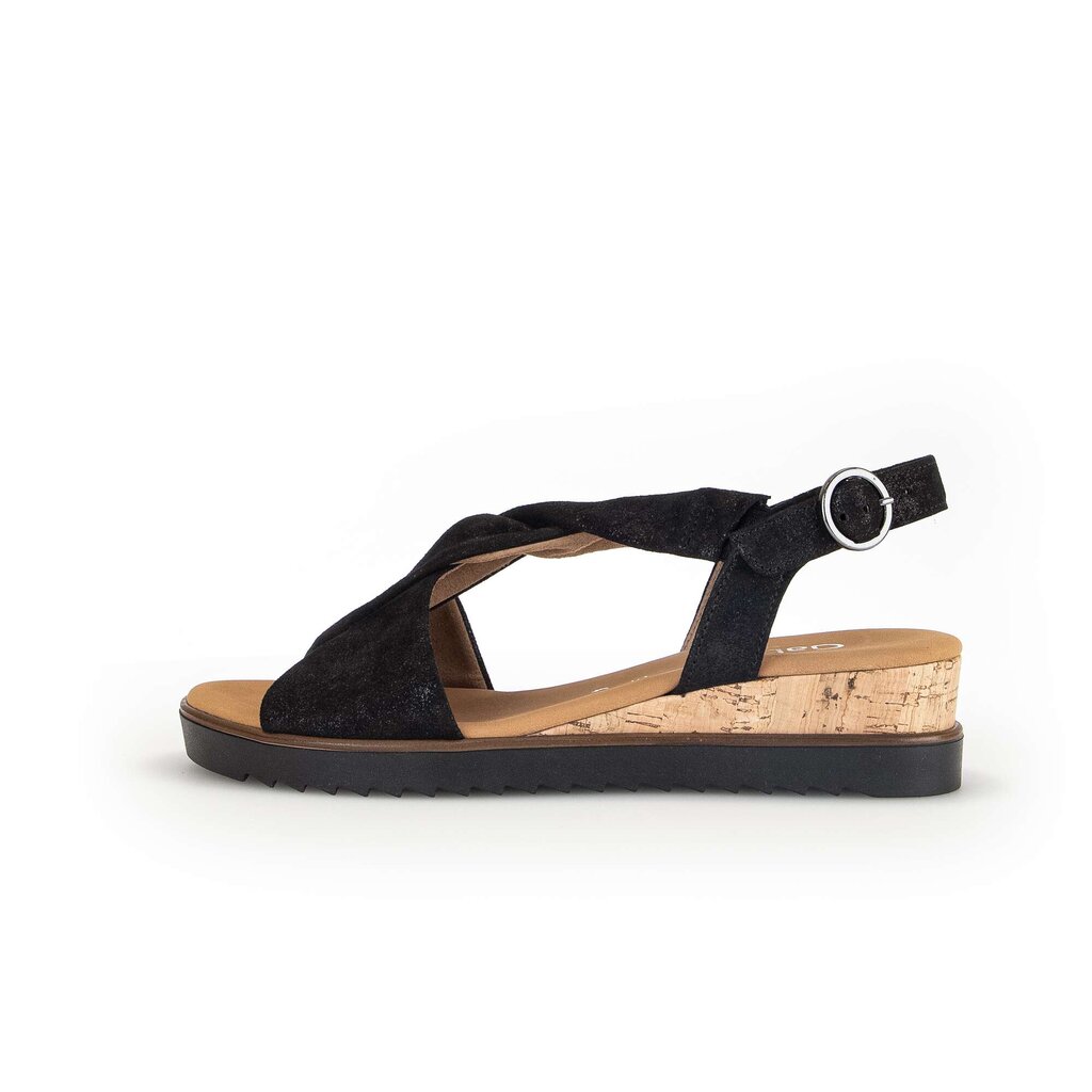 Sandaleno met sleehak zwart