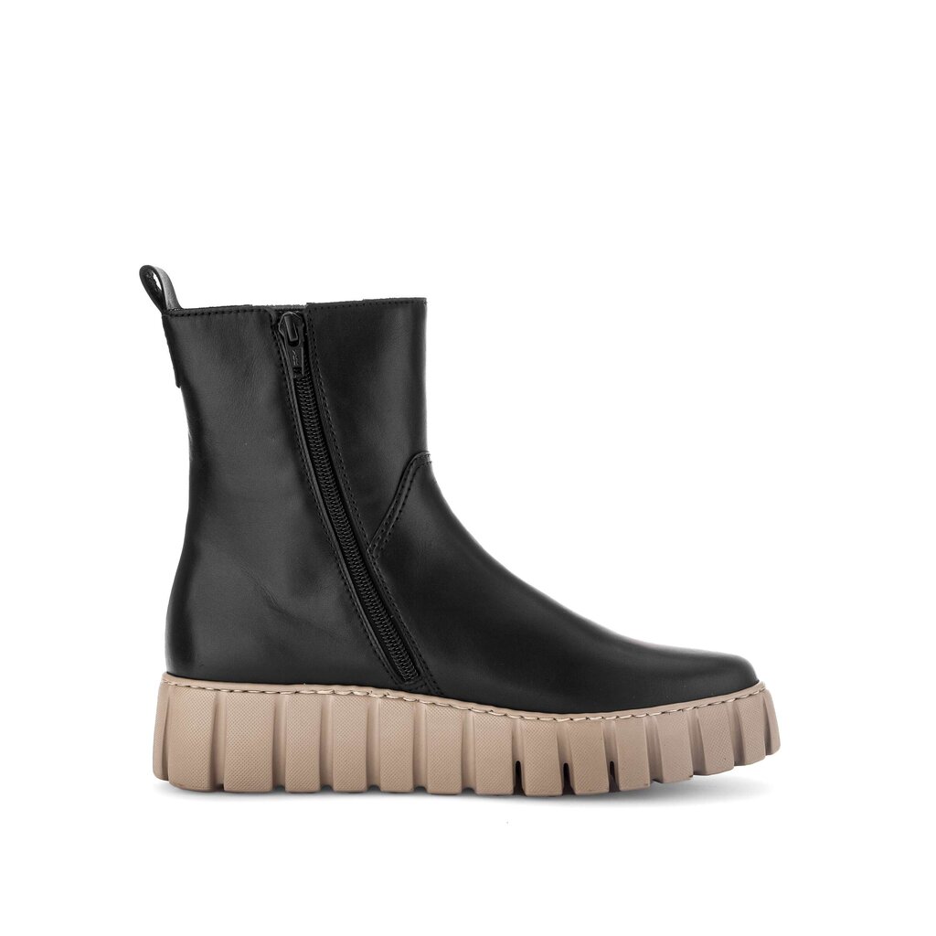 Enkellaarsjes op plateau zwart