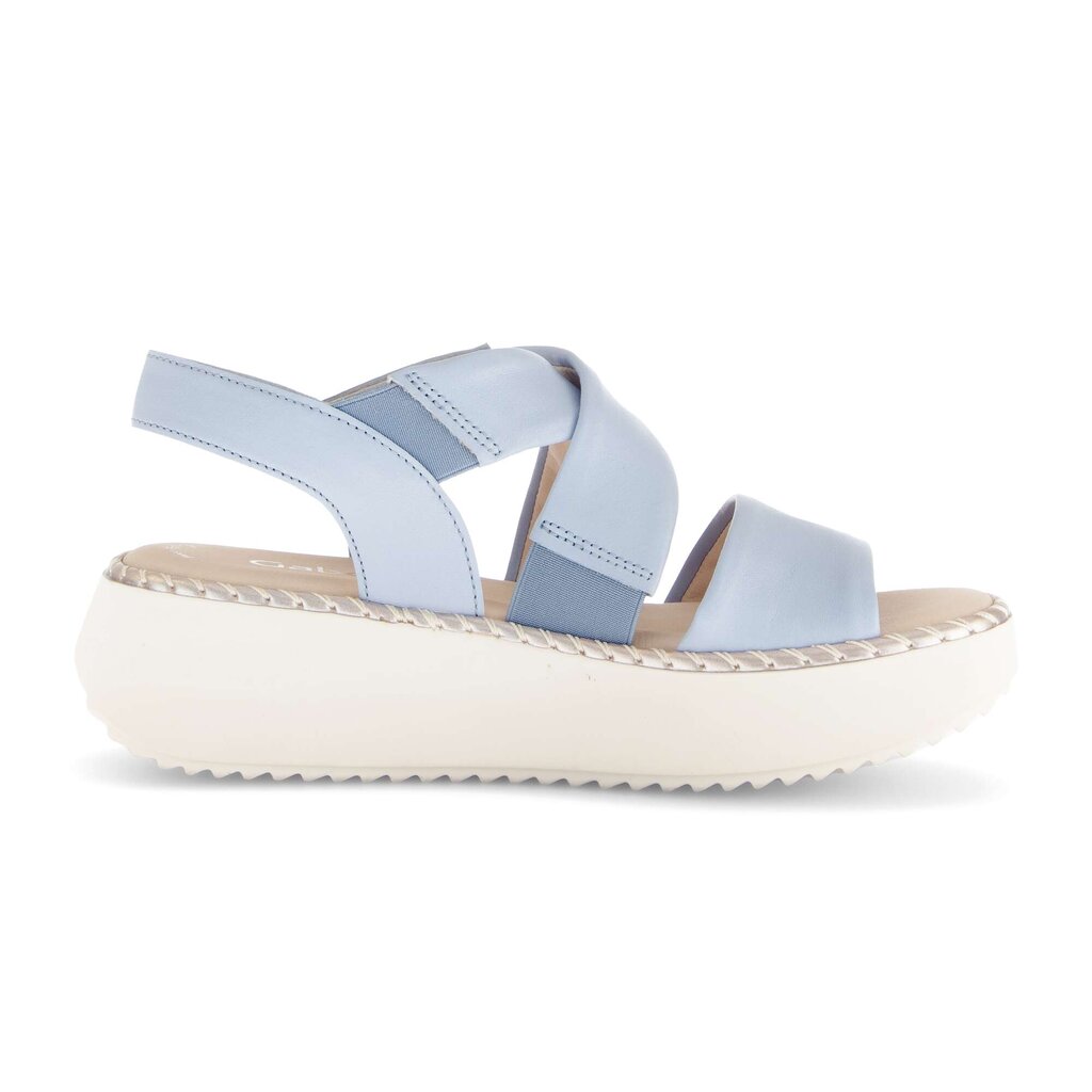 Sandale met plateauzool blauw