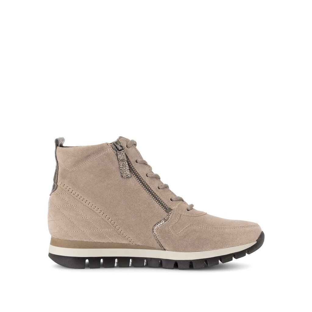 Enkellaarsjes met veter beige