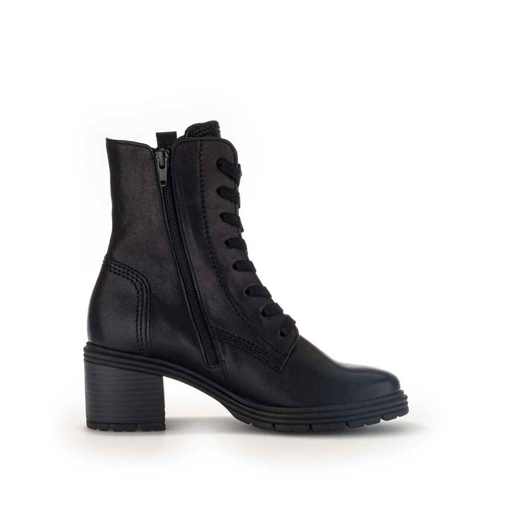 Enkellaarsjes met veter zwart