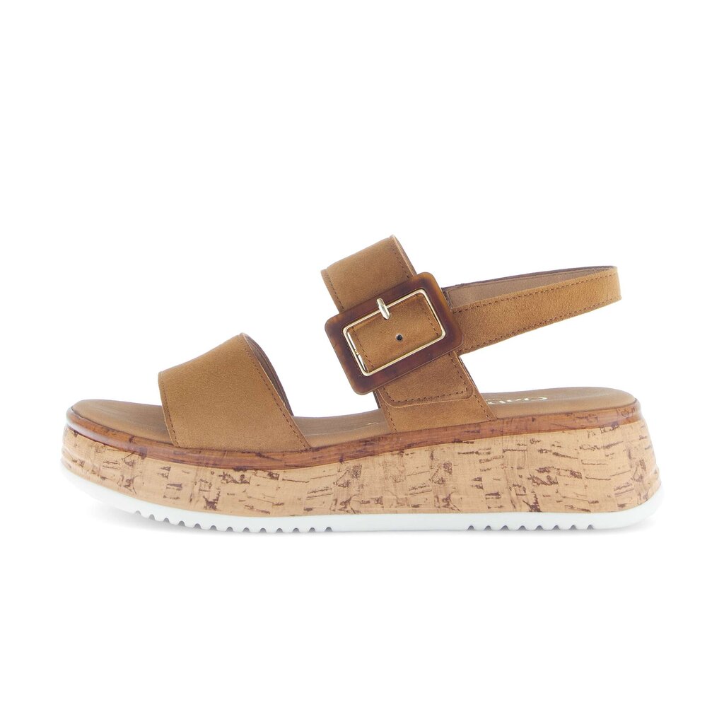 Sandale met plateauzool bruin