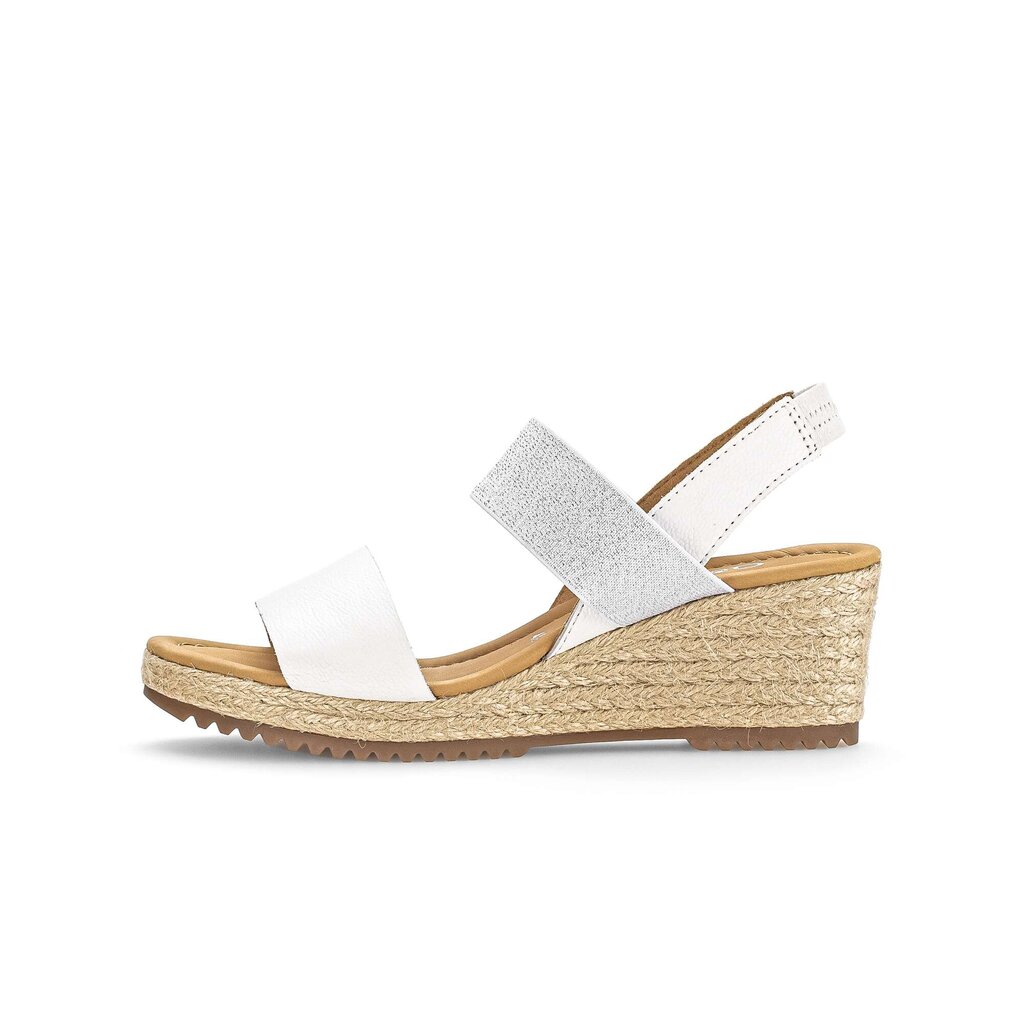 Sandaleno met sleehak wit