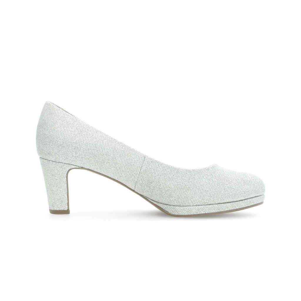 Pump op plateauzool zilver