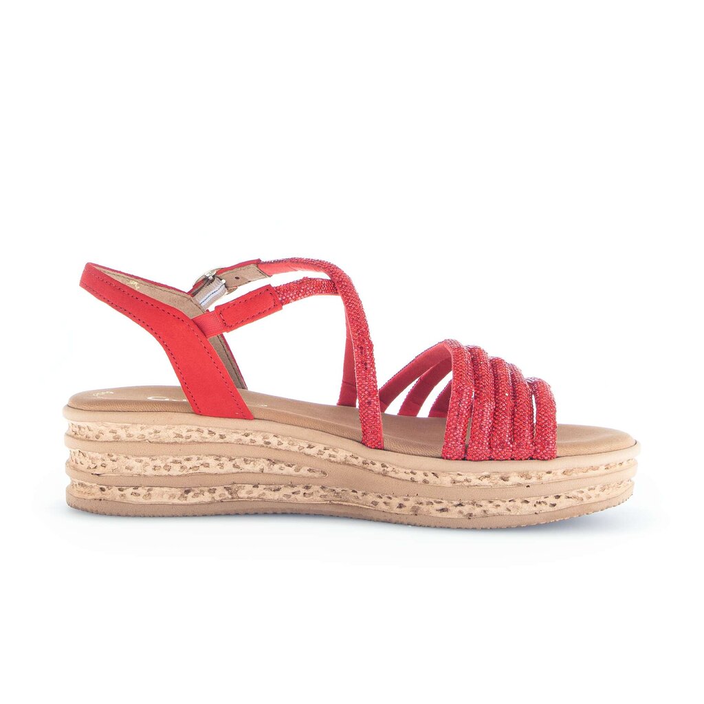 Sandale met plateauzool rood