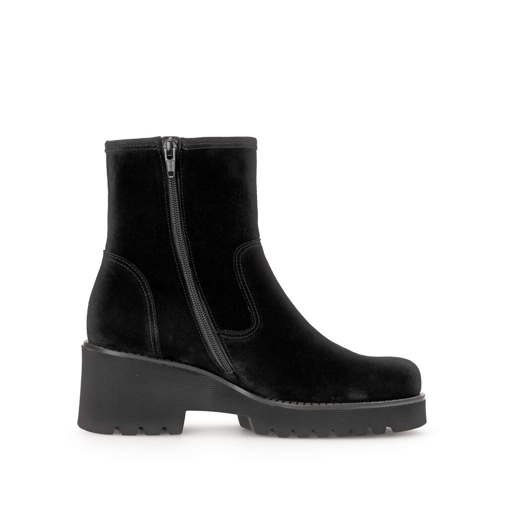 Enkellaarsjes op plateau zwart