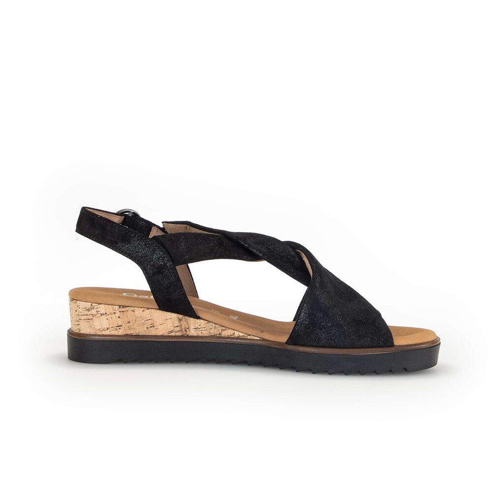 Sandaleno met sleehak zwart