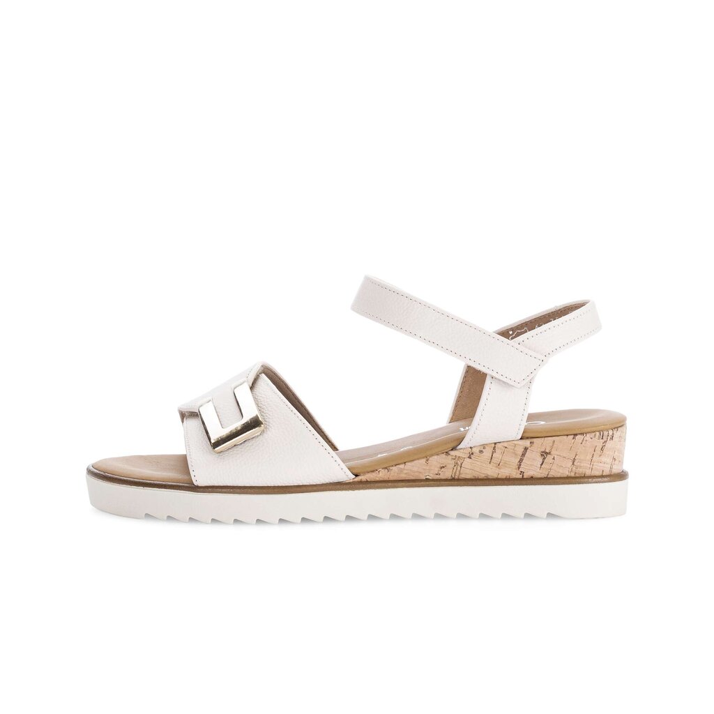 Sandal met riempjes crème