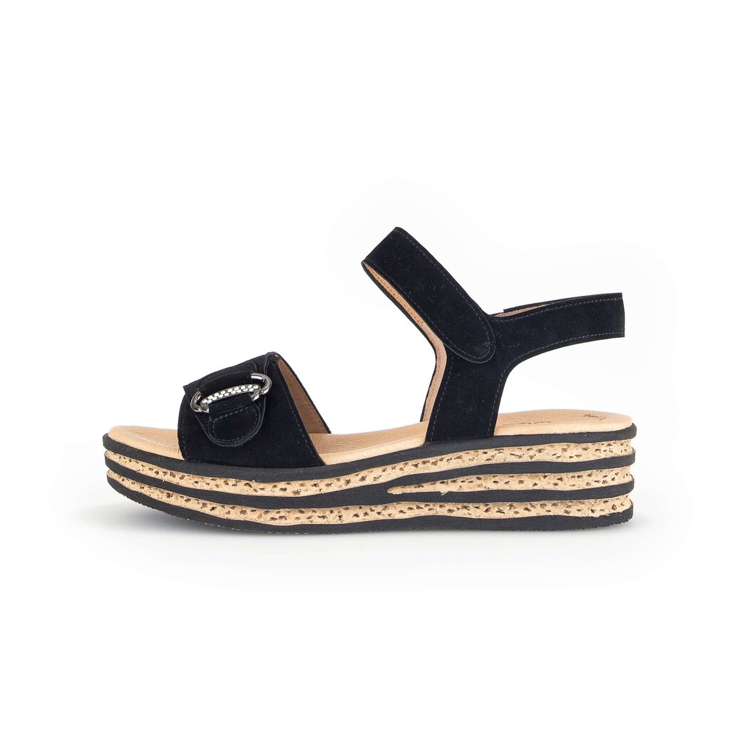 Sandale met plateauzool zwart