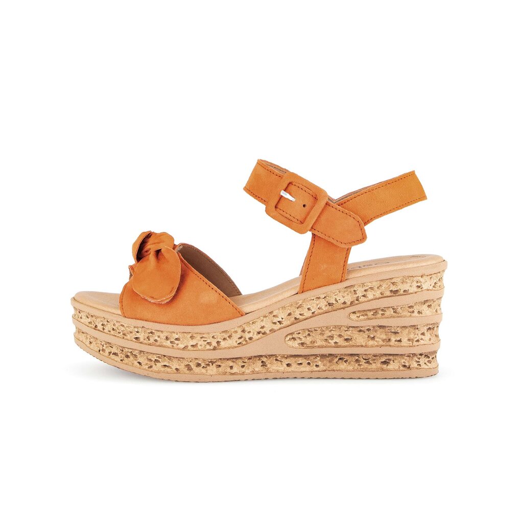 Sandaleno met sleehak oranje