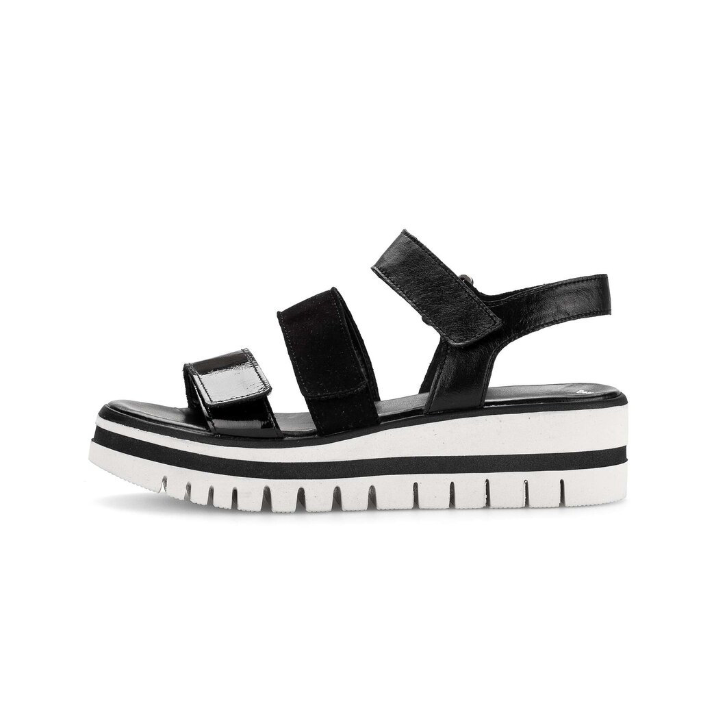 Sandale met plateauzool zwart