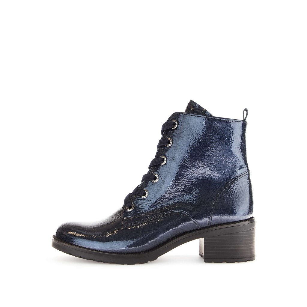 Enkellaarsjes met veter blauw