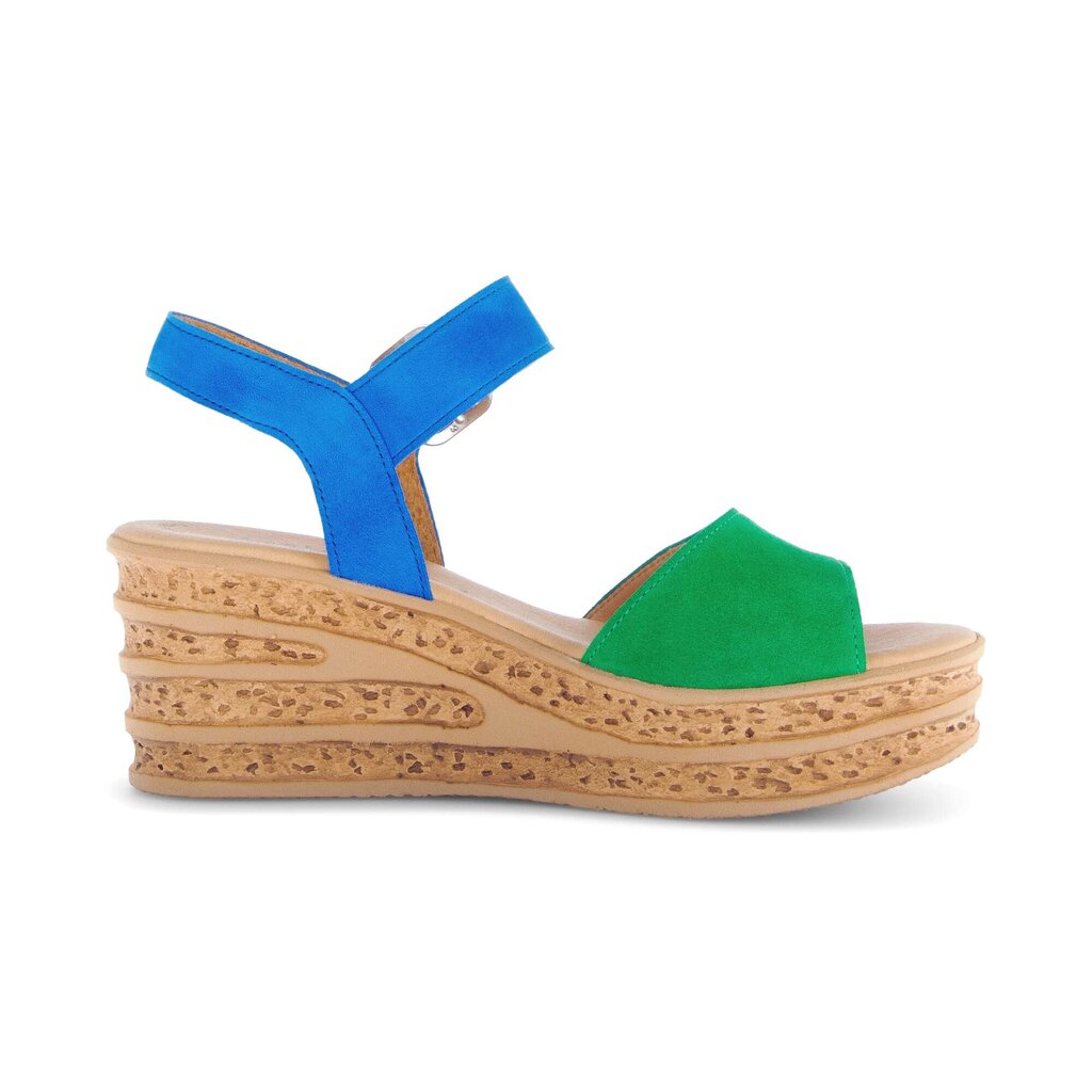 Sandaleno met sleehak multicolour