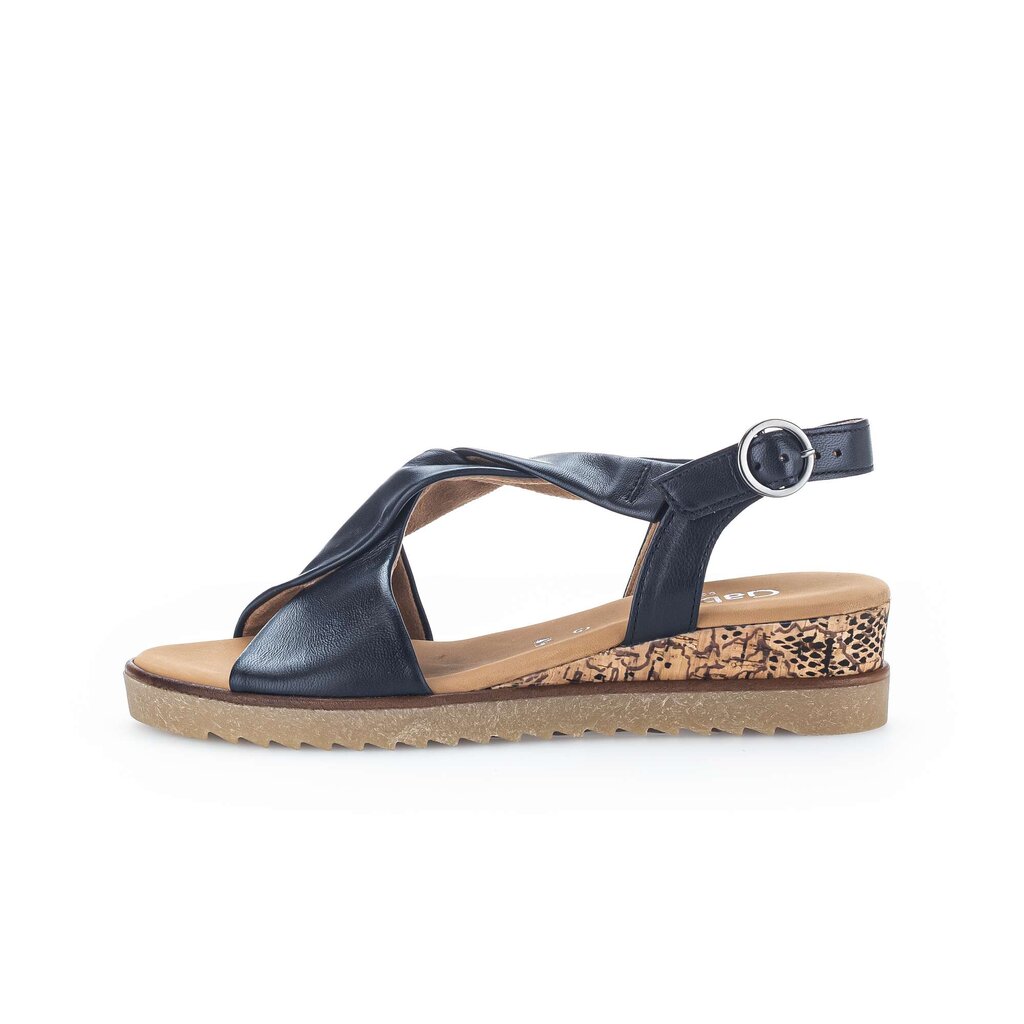 Sandaleno met sleehak blauw