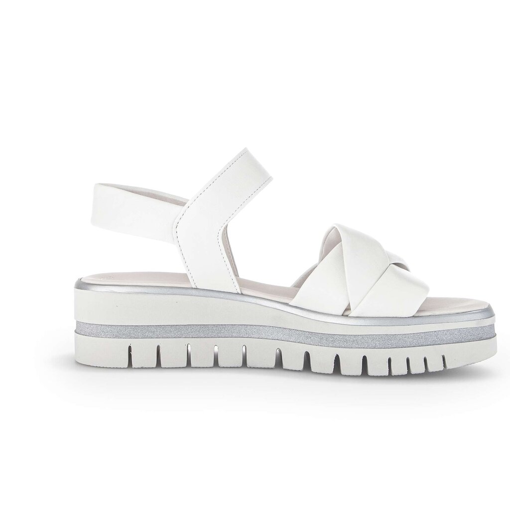Sandale met plateauzool wit