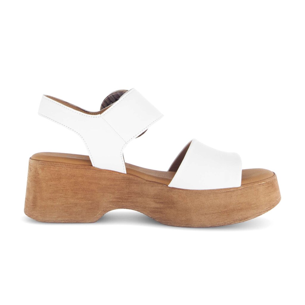 Sandal met riempjes crème