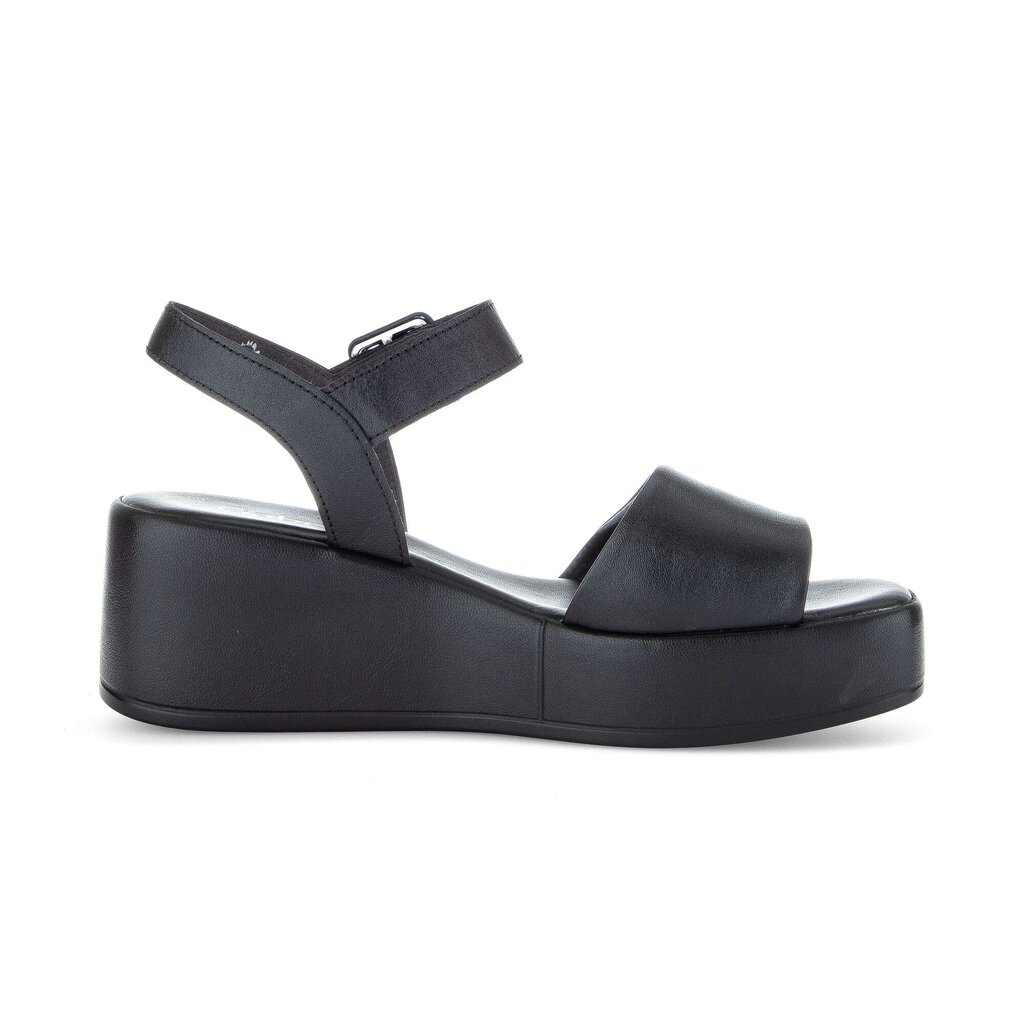 Sandale met plateauzool zwart