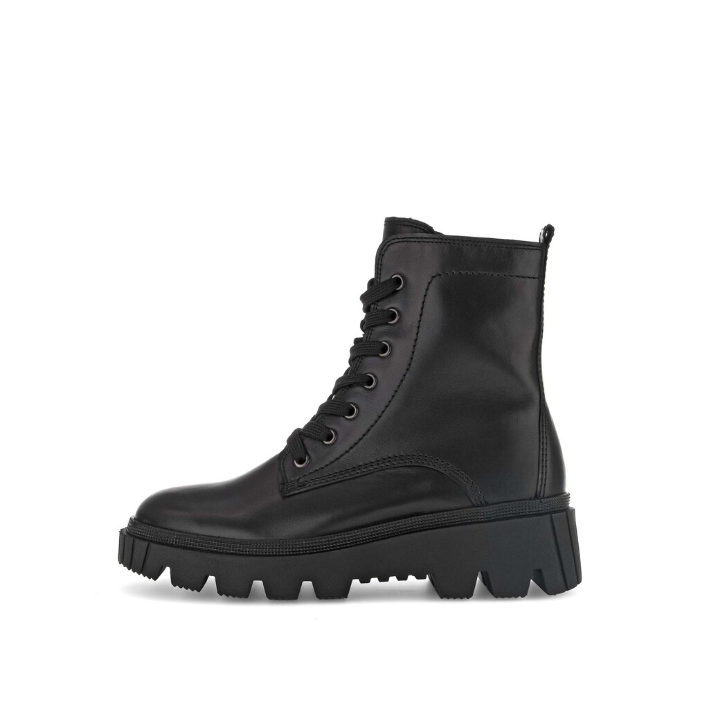 Enkellaarsjes met veter zwart