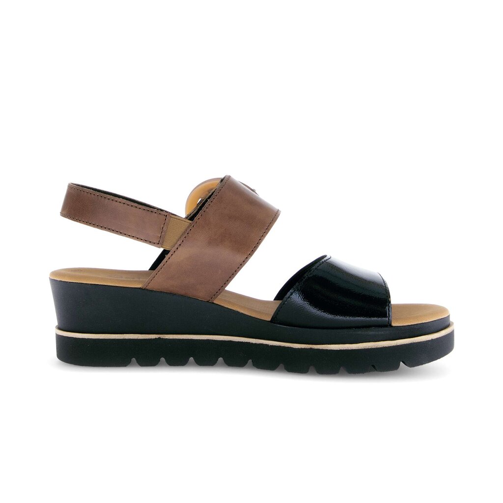 Sandale met plateauzool zwart